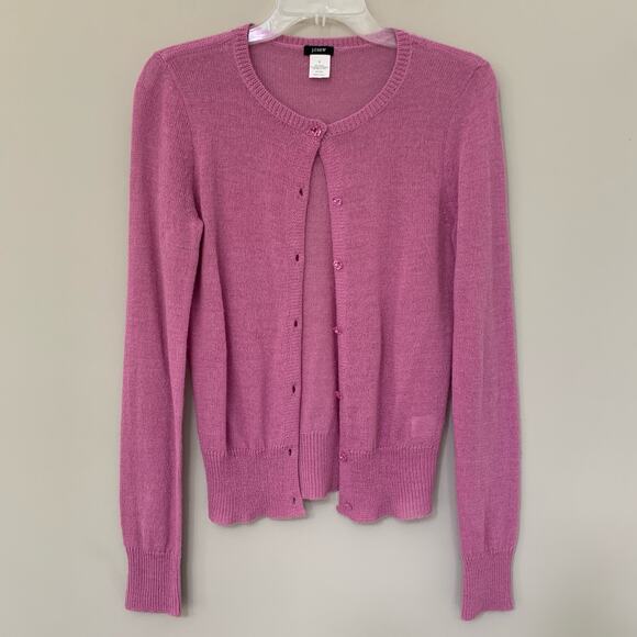 J. Crew alpaca wool blend lightweight cardigan sweater long sleeves size Small - Picture 1 of 7